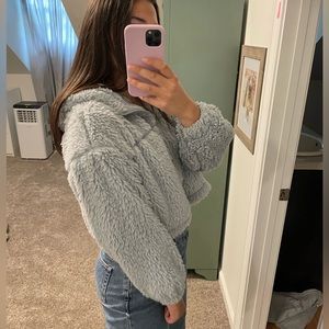 Soft Teddy Cropped Jacket | BDG/URBAN OUTFITTERS Size S/P